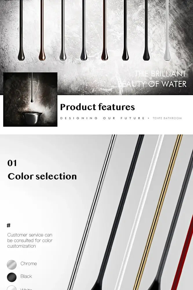 Modern brass black single handle faucet bathroom pendant light