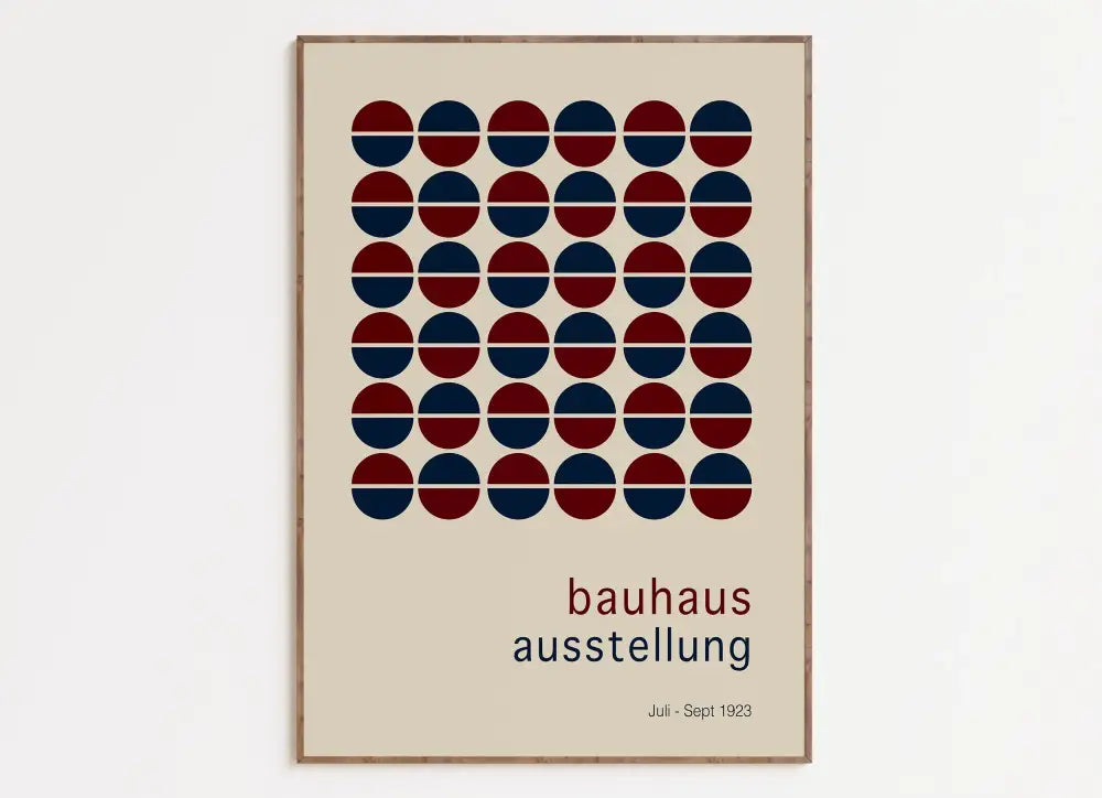 Bauhaus pastel geometric wall art canvas – living room framed poster