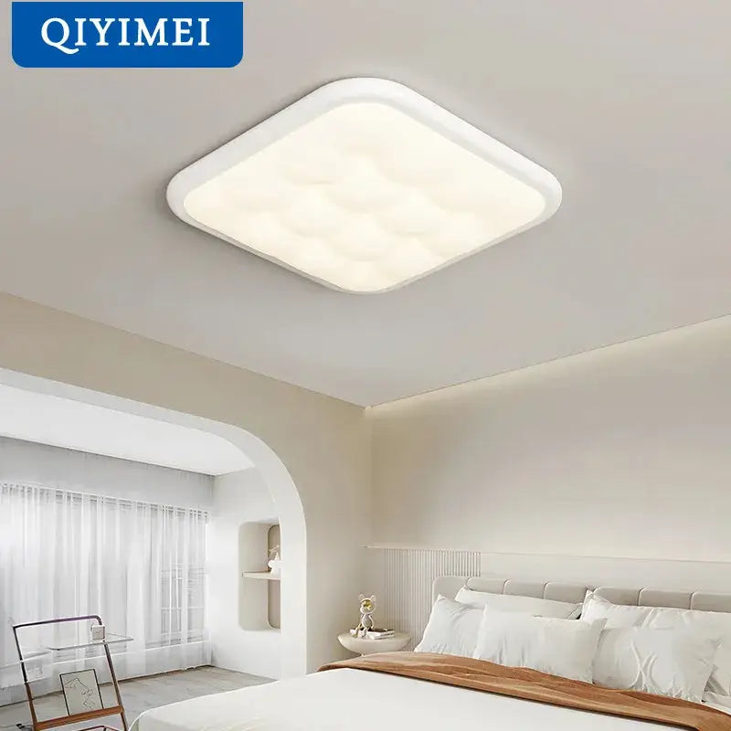 Decorbites bubble led rectangular quilted ceiling light living room