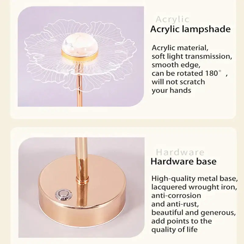 Decorbites butterfly gold acrylic led desk lamp for living room