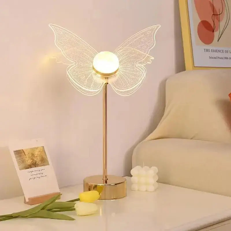 Decorbites butterfly gold acrylic led desk lamp for living room