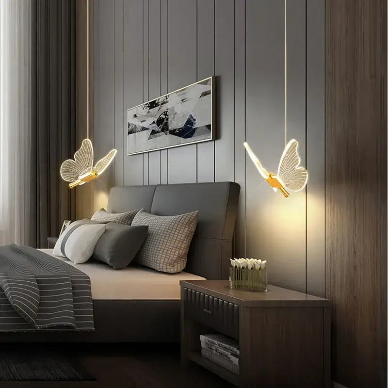 Decorbites butterfly pendant light gold dining room hanging lamp