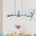 Cartoon sky water blue shell chandelier – kitchen island pendant light