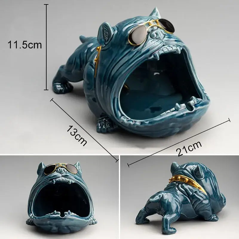 Decorbites cartoon dog ashtray black & gold living room resin decor