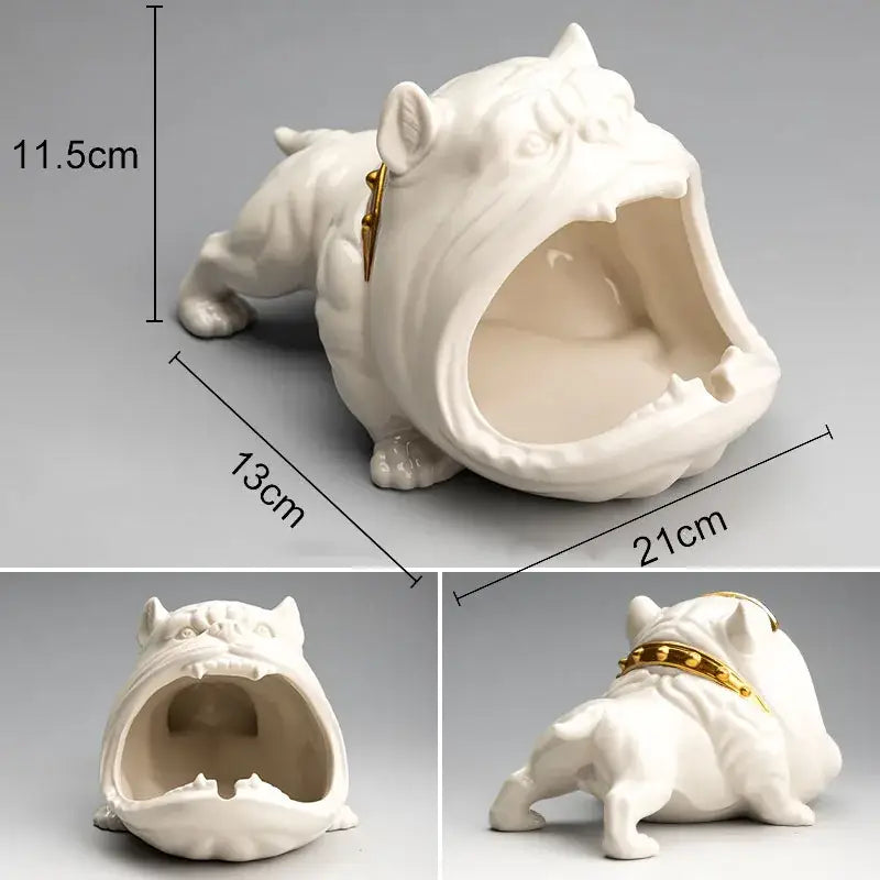 Decorbites cartoon dog ashtray black & gold living room resin decor