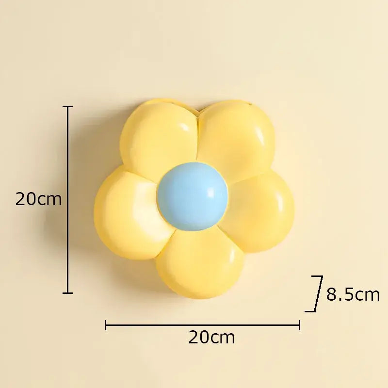 Decorbites cartoon flower vase pink & yellow bedroom wall decor