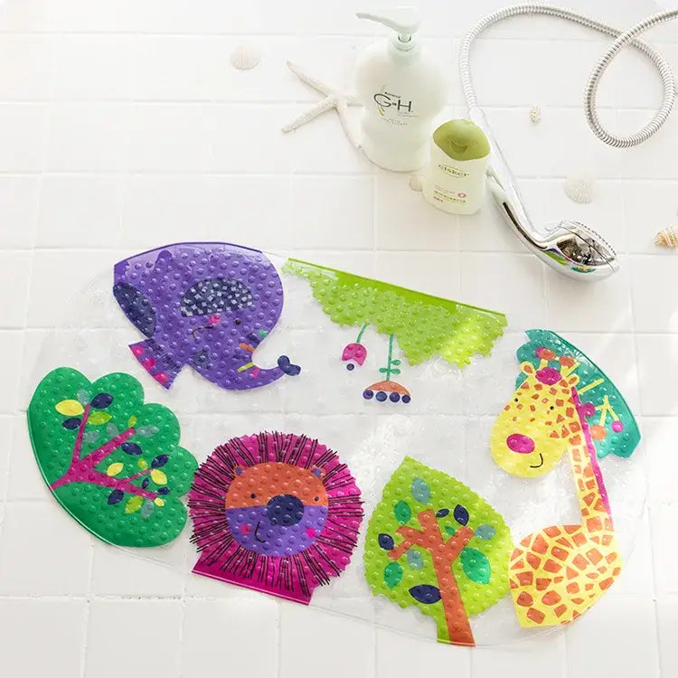 Decorbites cartoon non-slip sea creature bathroom mat for children