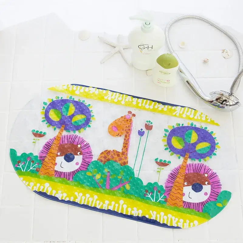 Decorbites cartoon non-slip sea creature bathroom mat for children