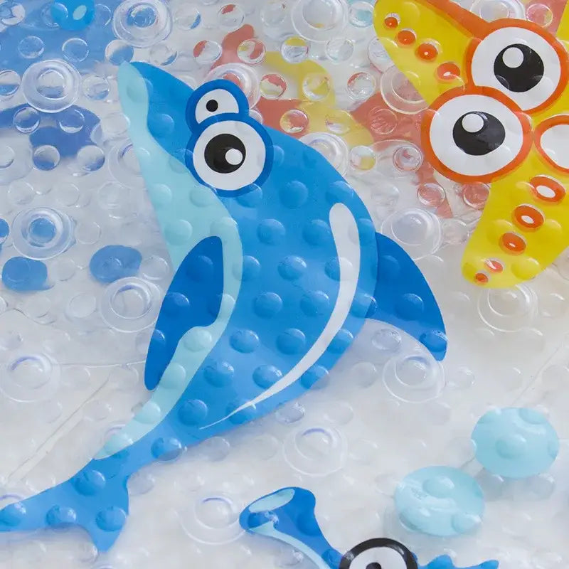 Decorbites cartoon non-slip sea creature bathroom mat for children