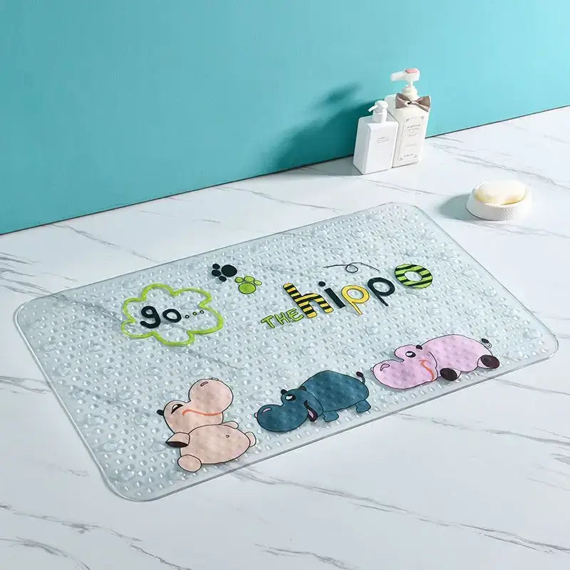 Decorbites cartoon non-slip sea creature bathroom mat for children