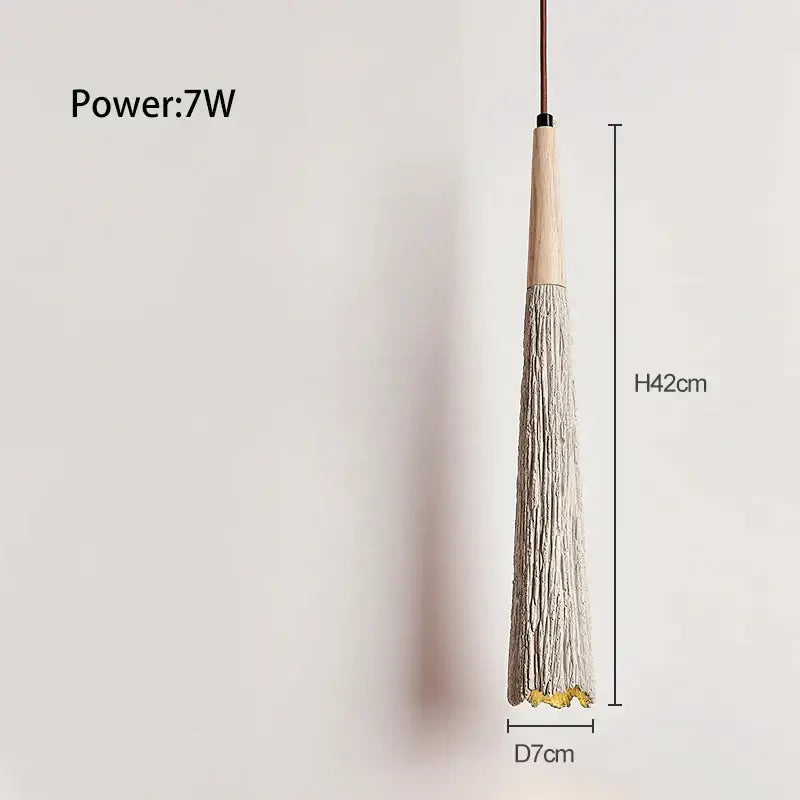Decorbites cement cream led pendant light for bedroom bedside
