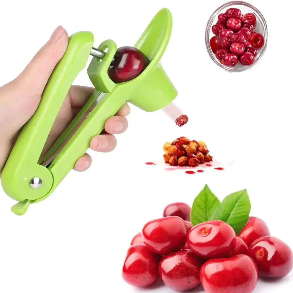Black plastic cherry fruit pitter – kitchen lever tool