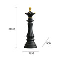 Black and gold chess pieces figurines living room decor