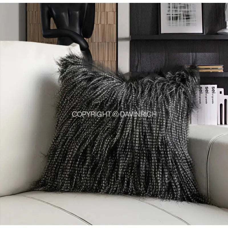 Chestnut brown wabi sabi textured pillow case bedroom decor