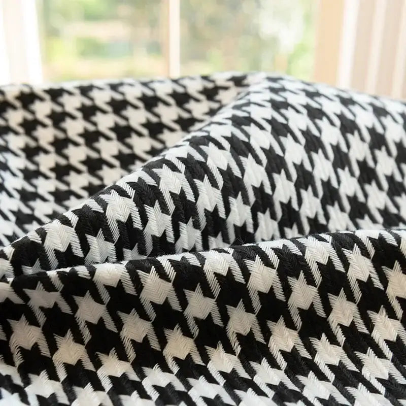 Chic black & white houndstooth pillow cover living room cushion cover