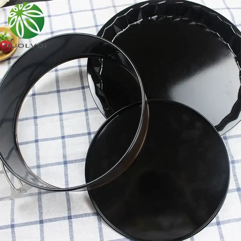 Black and silver non-stick springform cake mold set kitchen bakeware