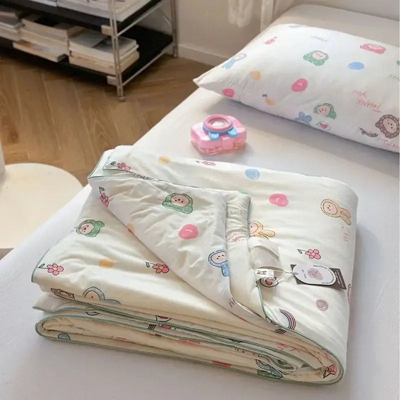 Pastel decorbites children cartoon summer cooling quilt bedroom blanket