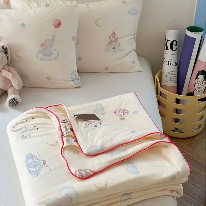 Pastel decorbites children cartoon summer cooling quilt bedroom blanket