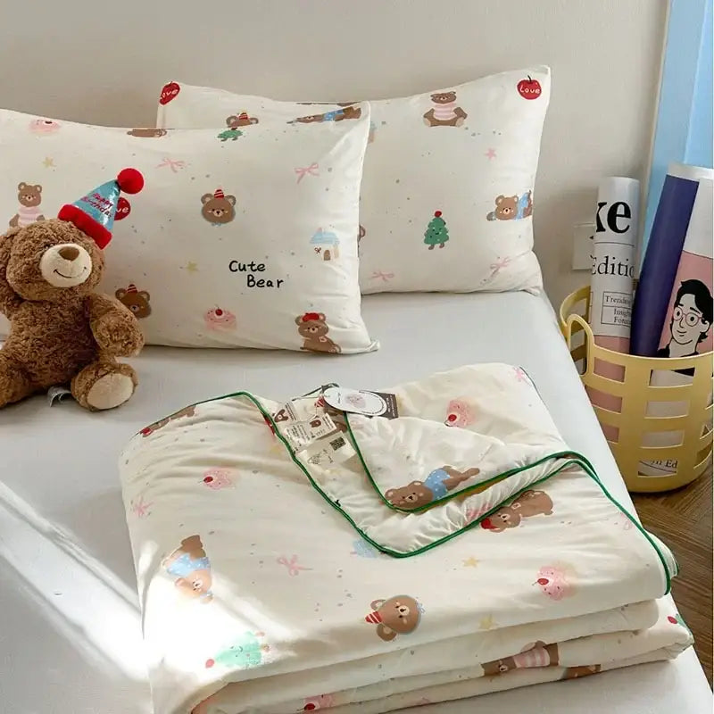 Pastel decorbites children cartoon summer cooling quilt bedroom blanket