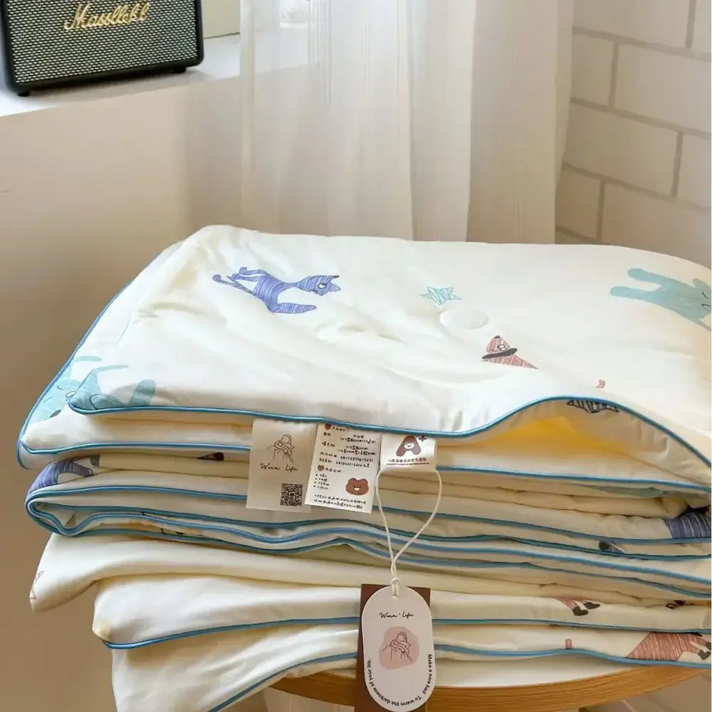 Pastel decorbites children cartoon summer cooling quilt bedroom blanket