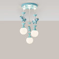 Pink and gold unicorn carousel led chandeliers bedroom pendant light