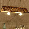 Chinese bamboo triangular island light for tearoom kitchen