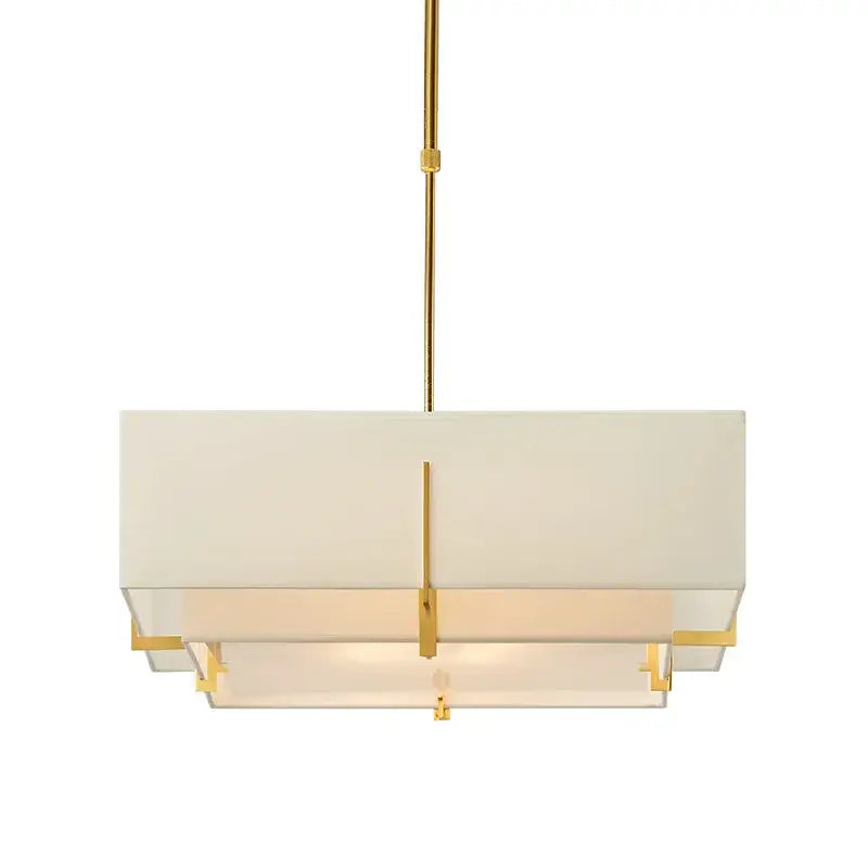Modern minimalist cream fabric pendant lamp living room lighting