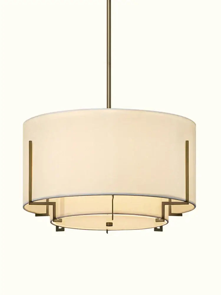 Modern minimalist cream fabric pendant lamp living room lighting