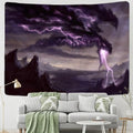 Golden dragon castle totem tapestry bedroom wall hanging decor