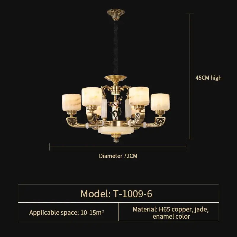 Modern gold decorbites jade chandelier living room glass cluster light