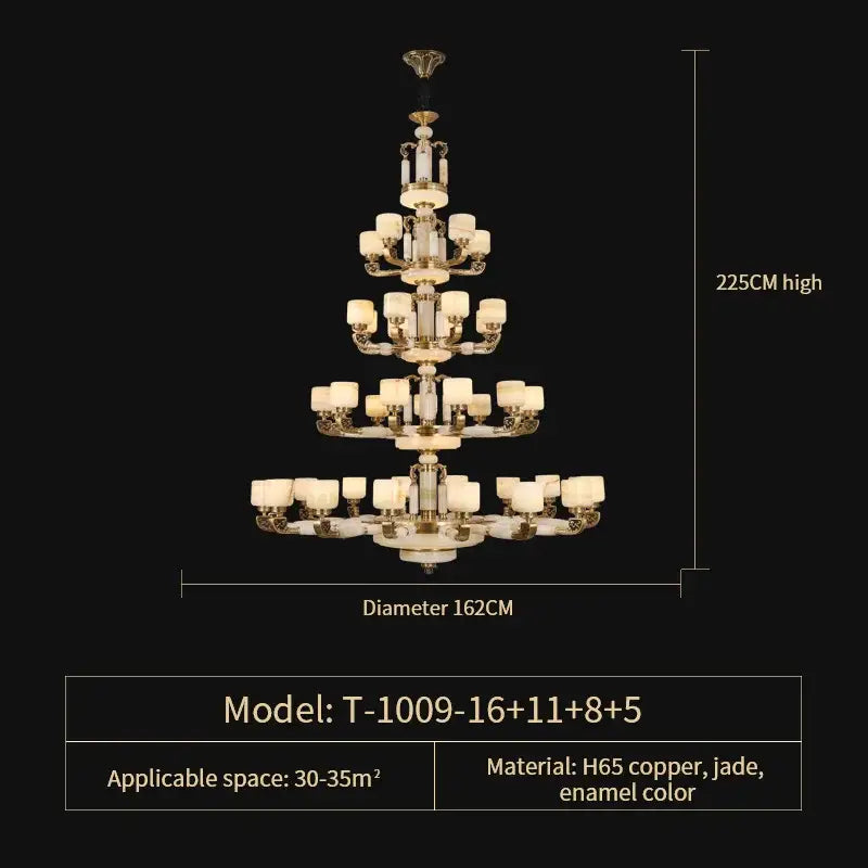 Modern gold decorbites jade chandelier living room glass cluster light