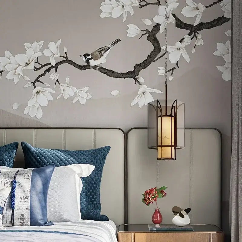 Chinese retro chandelier black and amber lanterns for bedroom