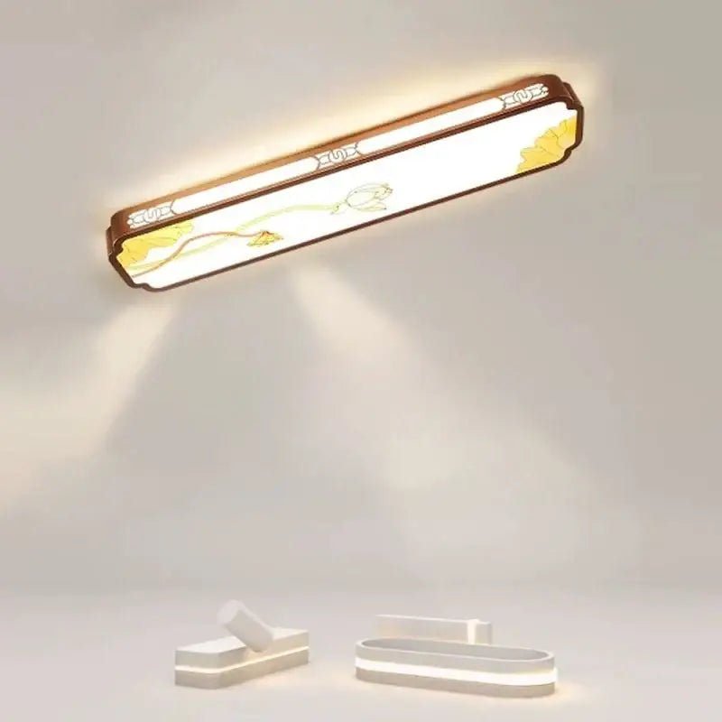 Chinese enamel floral led ceiling lights for entrance and balcony