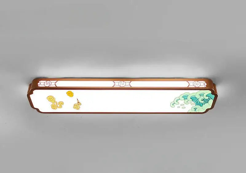 Chinese enamel floral led ceiling lights for entrance and balcony