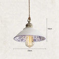 Vintage chinese style porcelain hanging lamp for bedroom