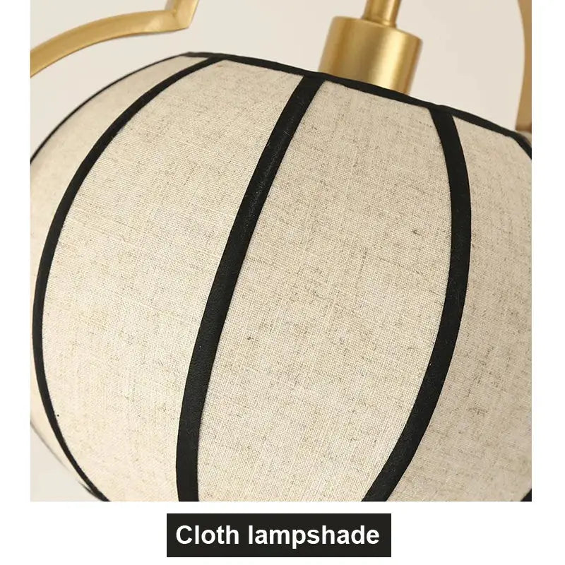 Chinese teahouse lantern chandelier – dining room lotus fabric lamp