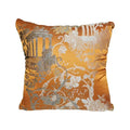 Yellow chinoiserie butterfly embroidered cushion cover living room
