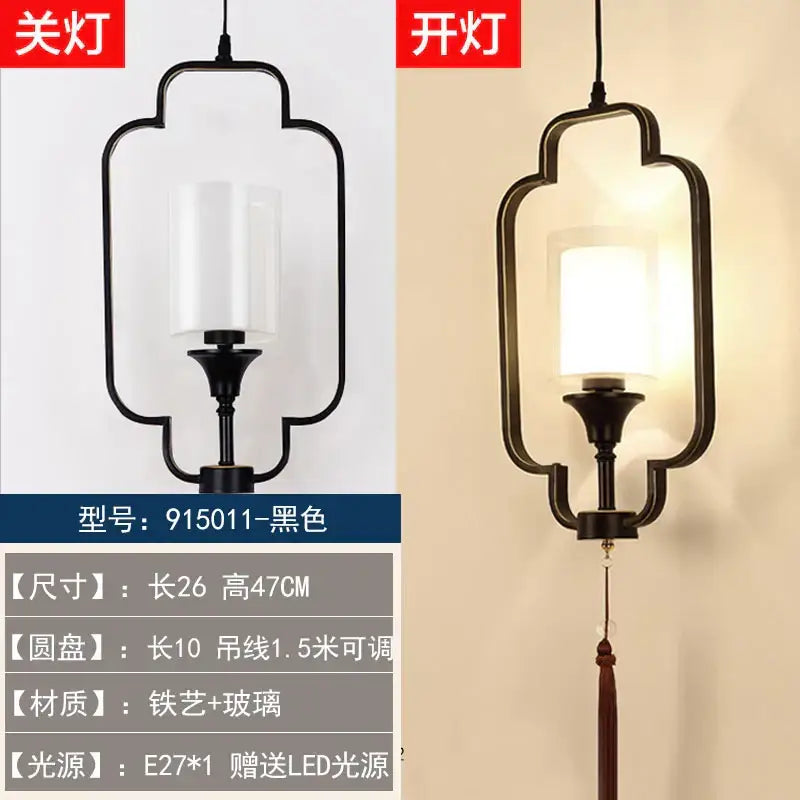 Decorbites chinoiserie retro 4 light black chandelier dining room