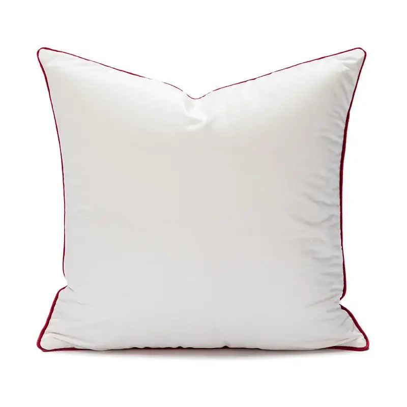 Red & green christmas bow patchwork velvet pillow set living room