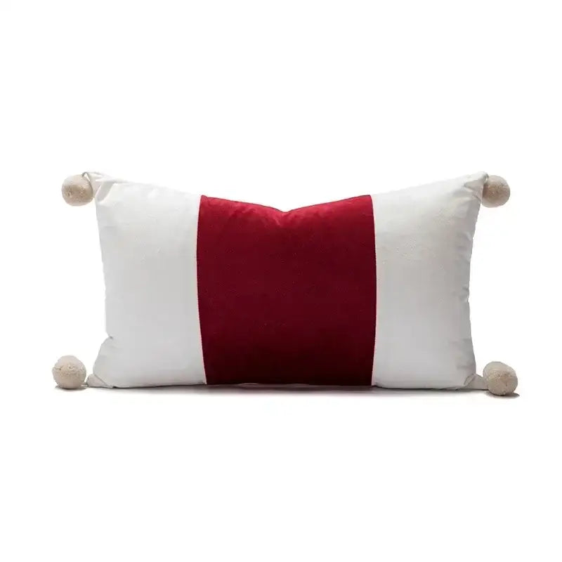 Hand knitted red & white christmas candy cushions living room decor