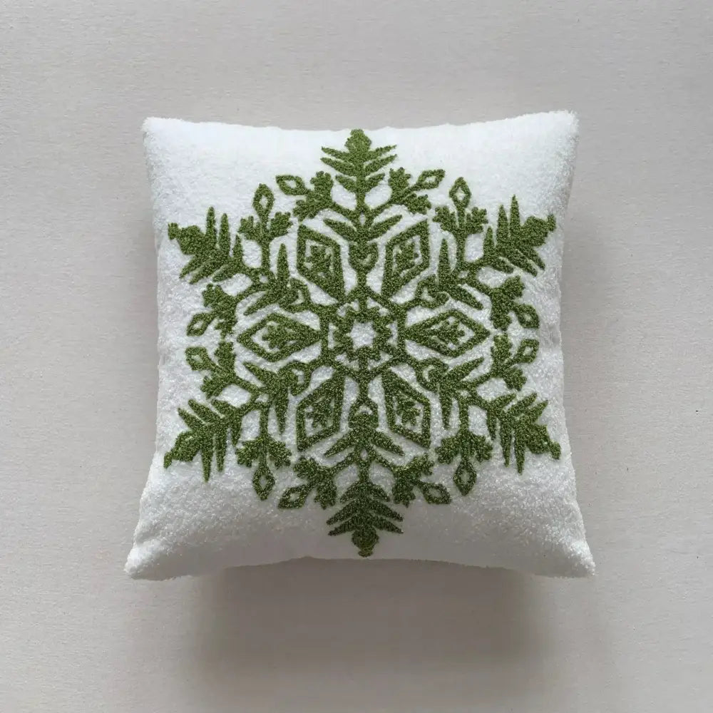 White plush christmas cartoon embroidered pillow covers living room