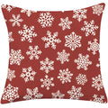 Red plaid christmas cotton linen pillowcases living room deer decor