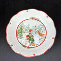 Festive red & white ceramic christmas dinnerware set – dining room