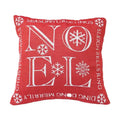 Farmhouse red christmas elk pillowcase living room embroidered decor
