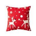 Blue santa sleigh embroidered pillow cover living room decor