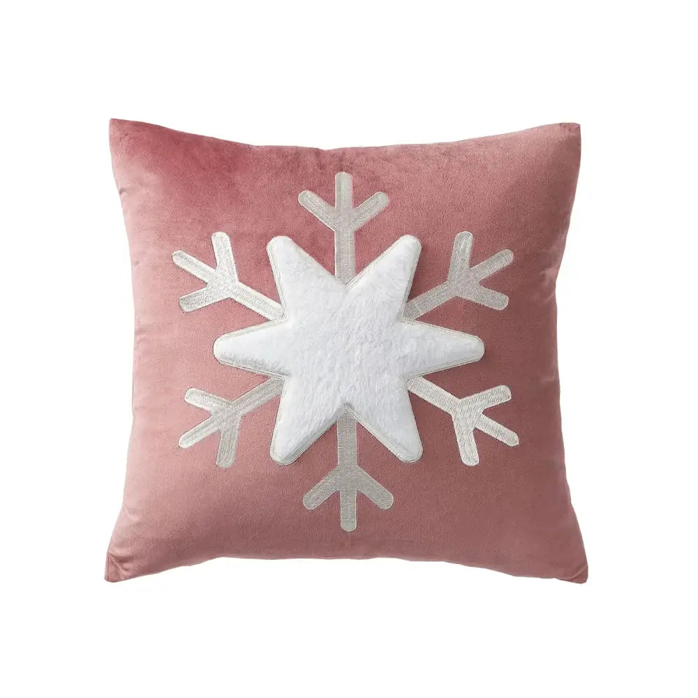 Christmas jacquard tree and snowflake pillow cover – living room decor