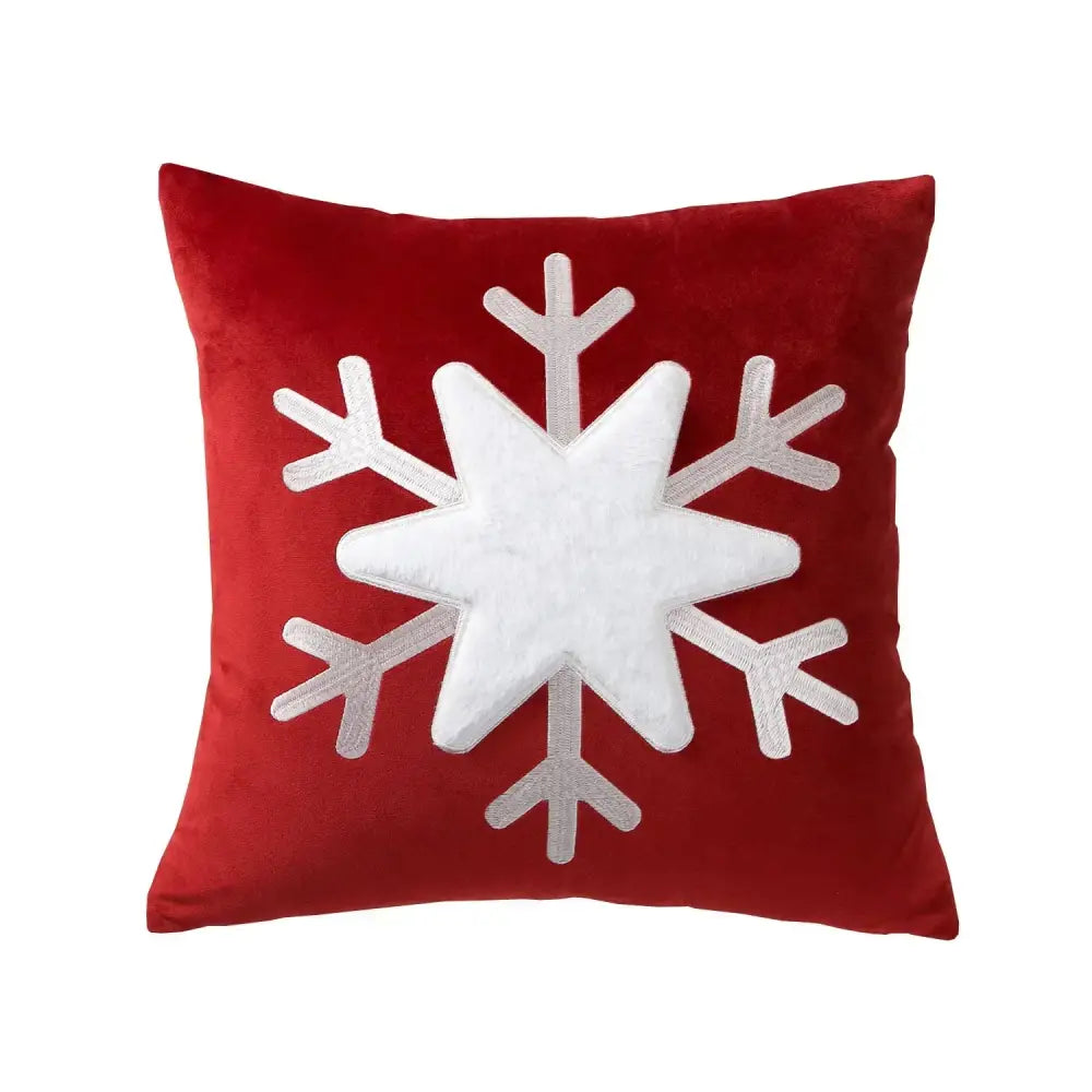 Christmas jacquard tree and snowflake pillow cover – living room decor