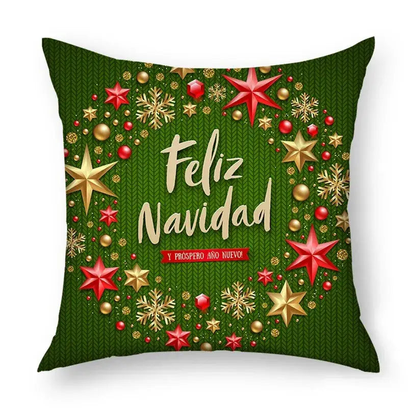 Green christmas nordic sofa pillowcase living room cushion cover