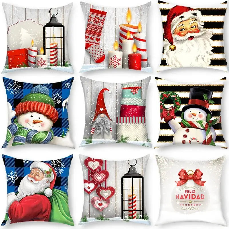 Green christmas nordic sofa pillowcase living room cushion cover