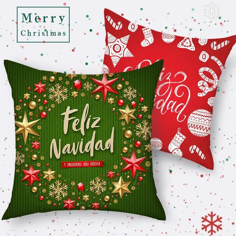 Green christmas nordic sofa pillowcase living room cushion cover